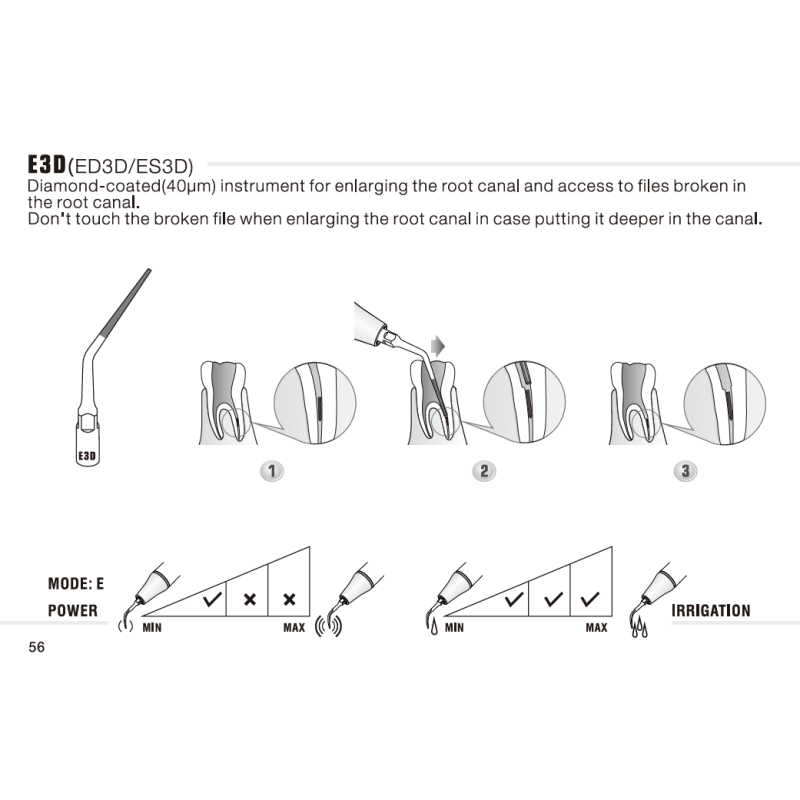 Insert ED3D compatible N°ET18D Satelec
