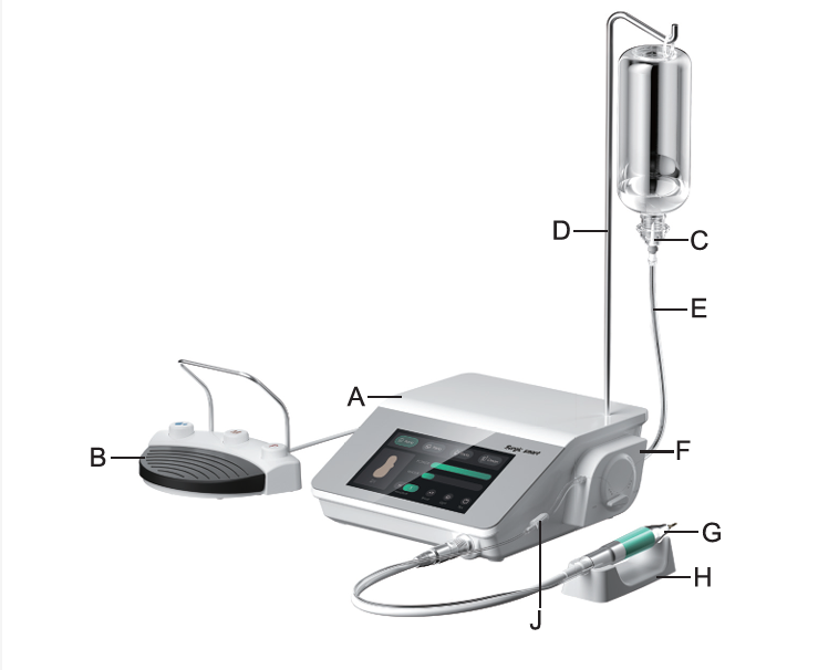 Ligne d'irrigation large (E) stérilisable pour Surgic Smart