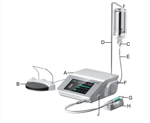 Ligne d'irrigation large (E) stérilisable pour Surgic Smart